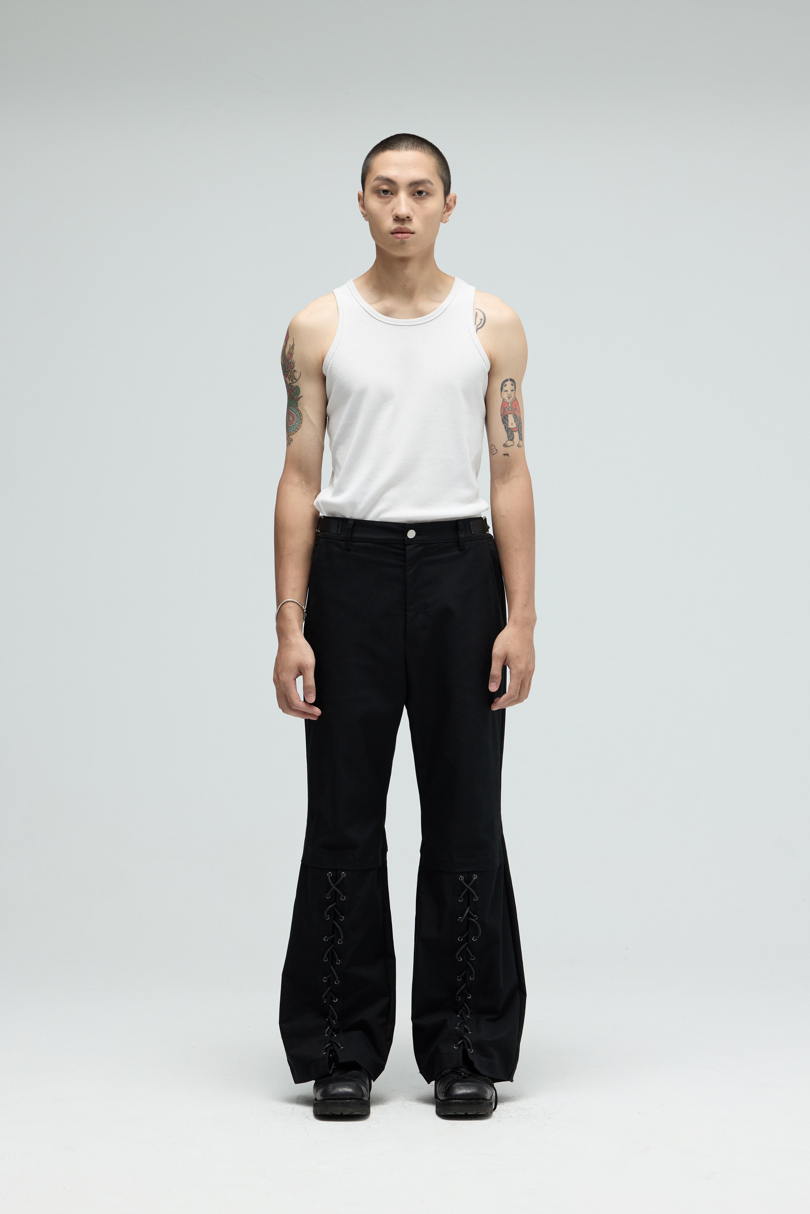 Boxer Flared Pants - Black