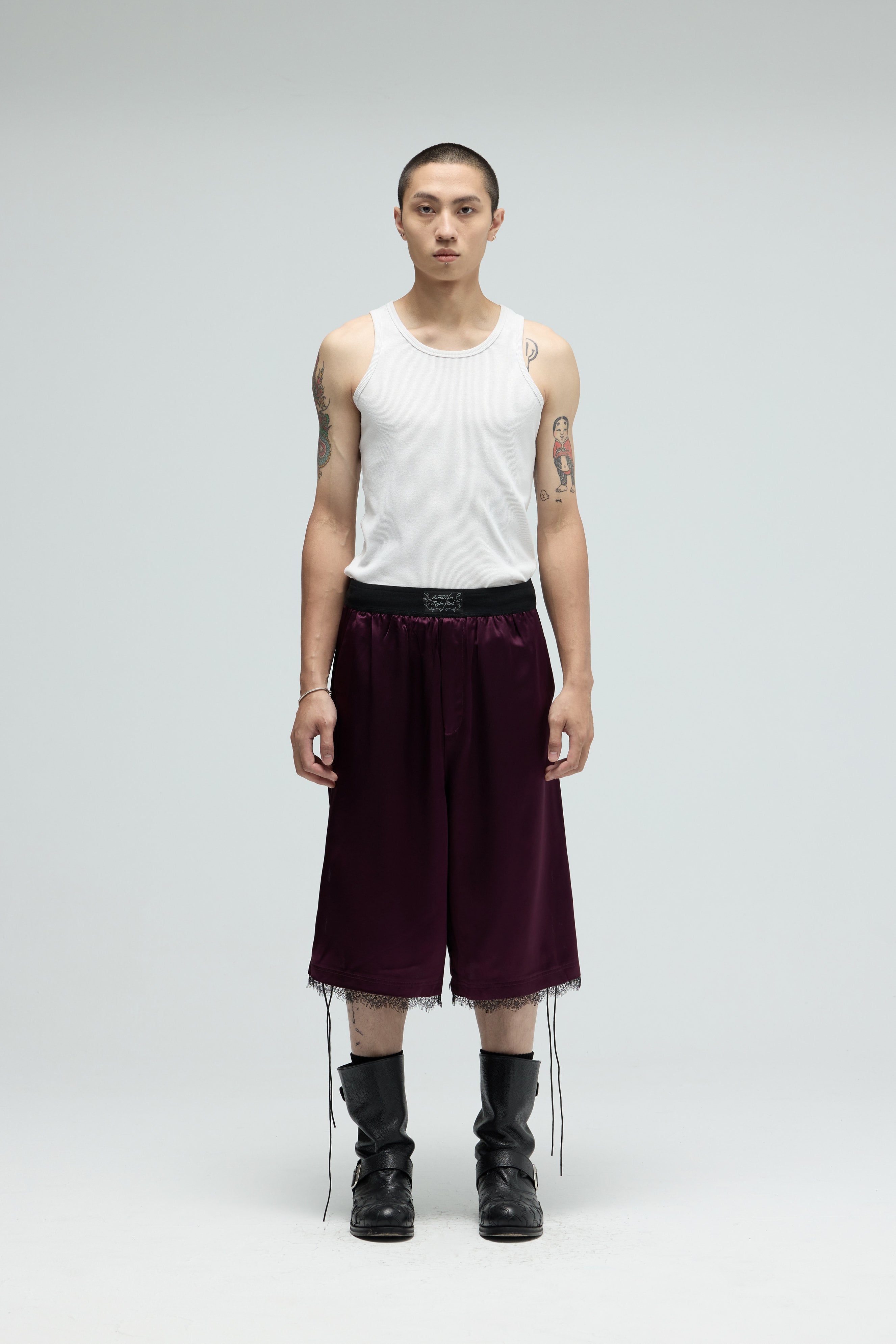 Fight Club Shorts - Burgundy