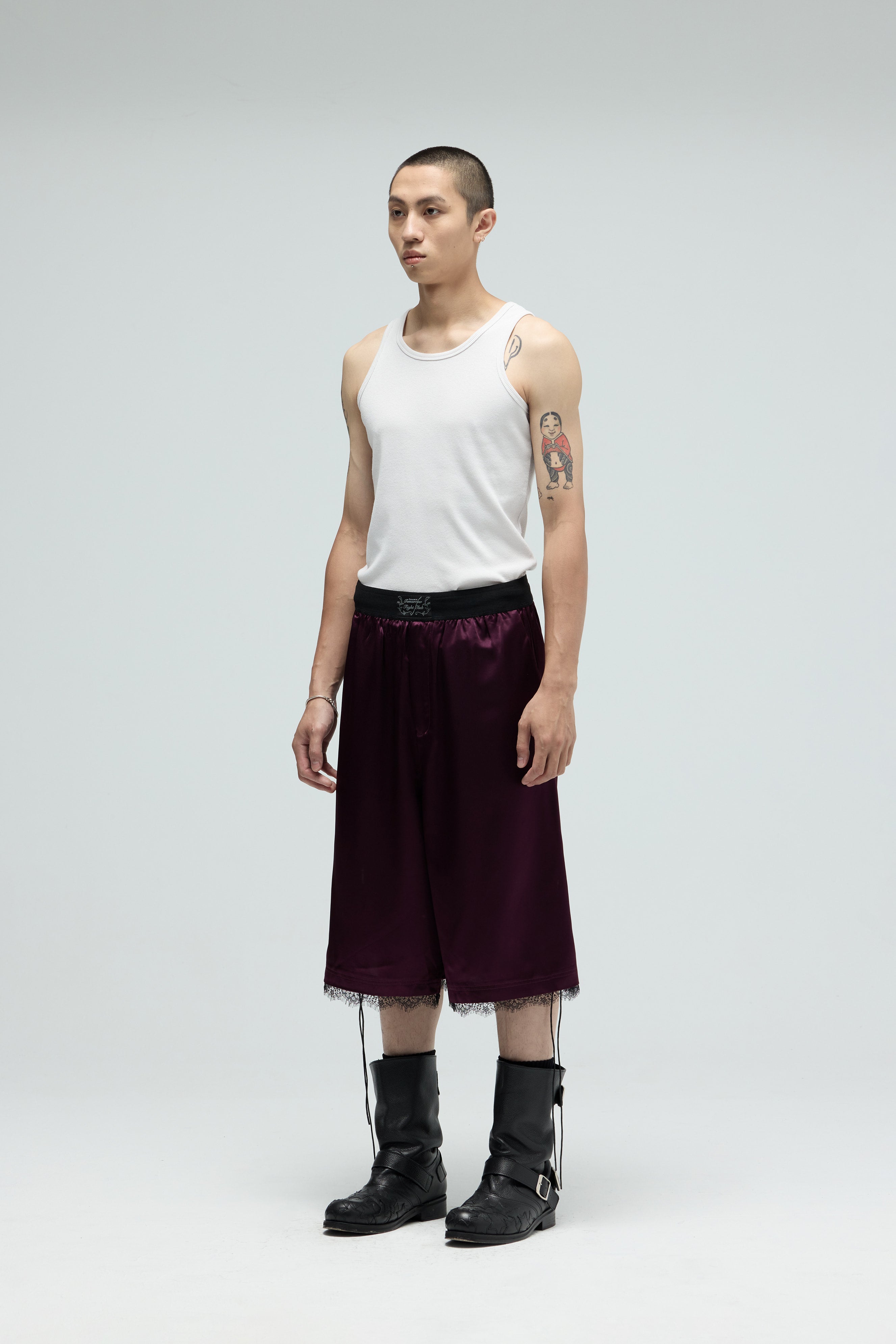 Fight Club Shorts - Burgundy