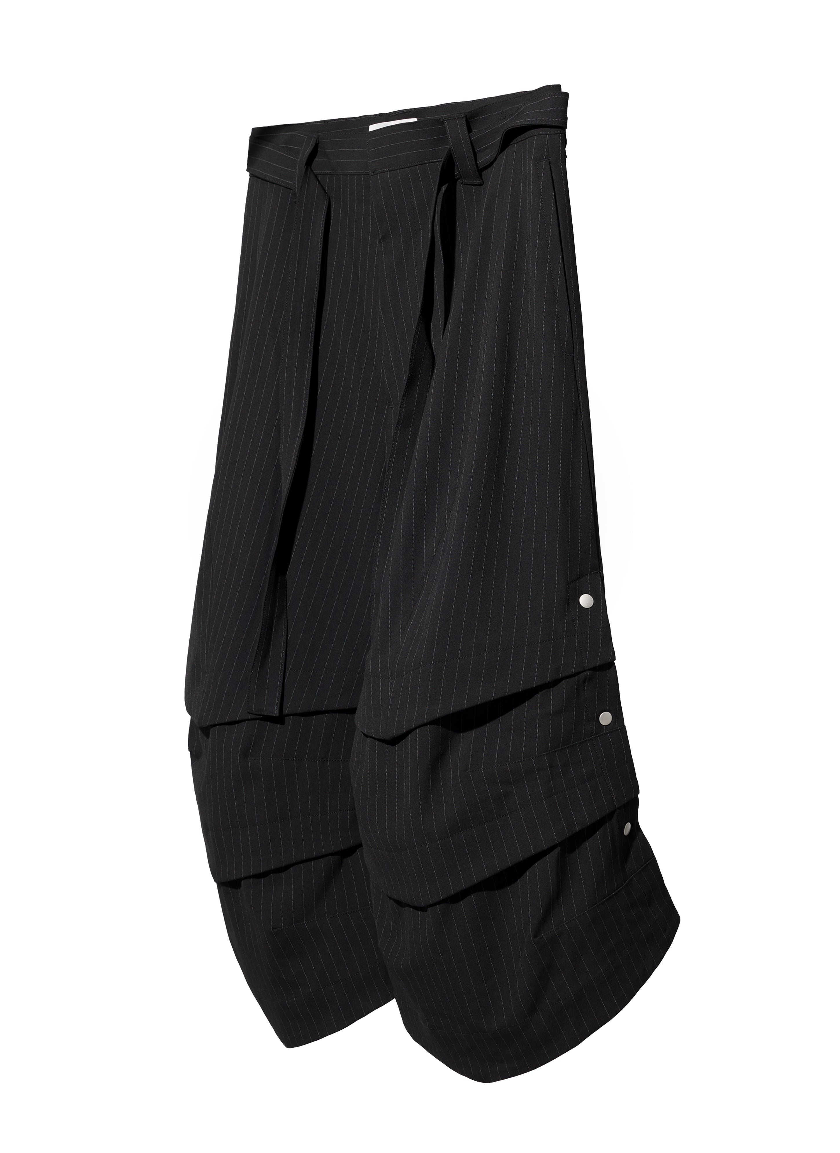 Armor Jorts (Pinstripe Suiting) - Black