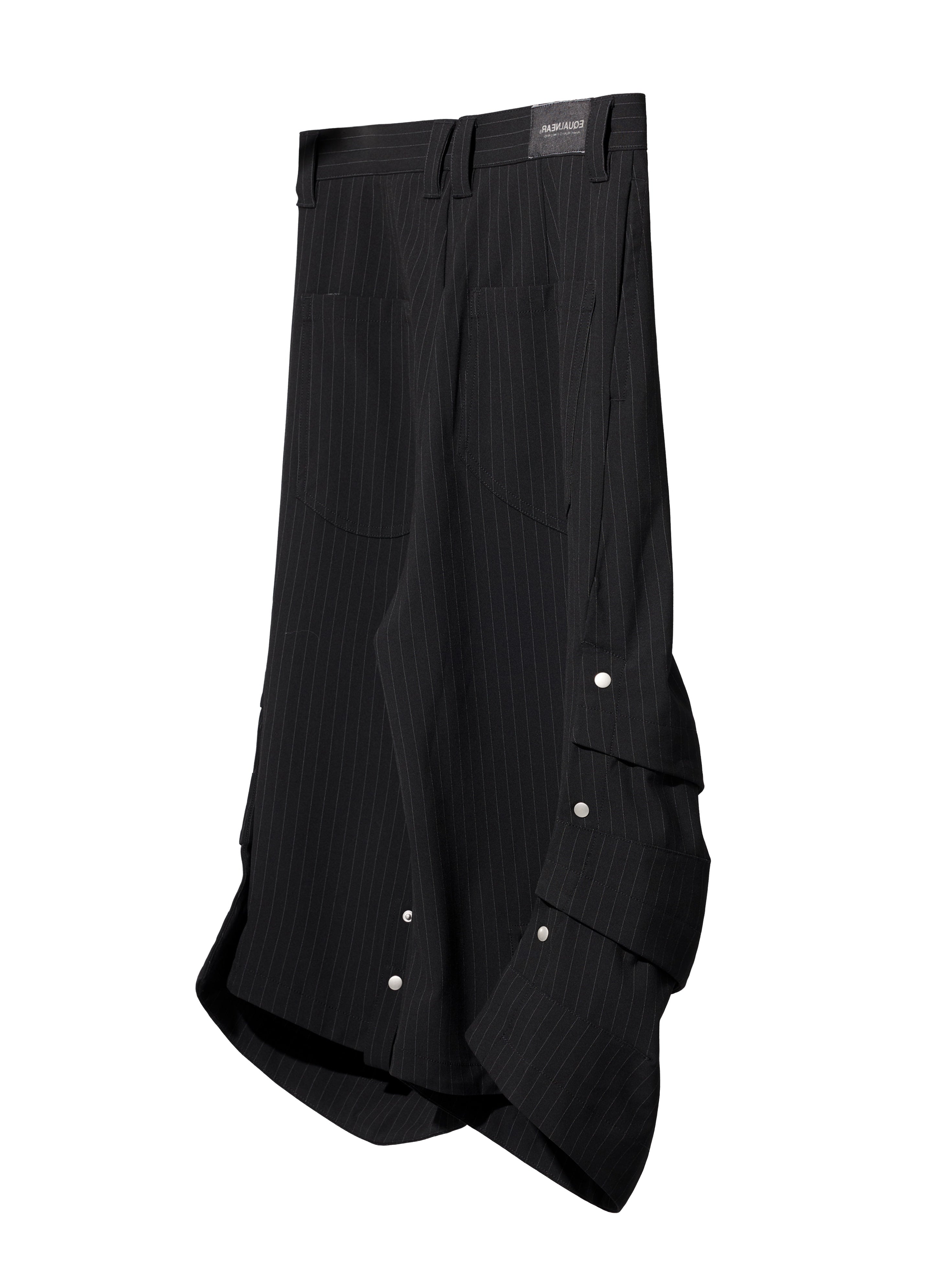 Armor Jorts (Pinstripe Suiting) - Black