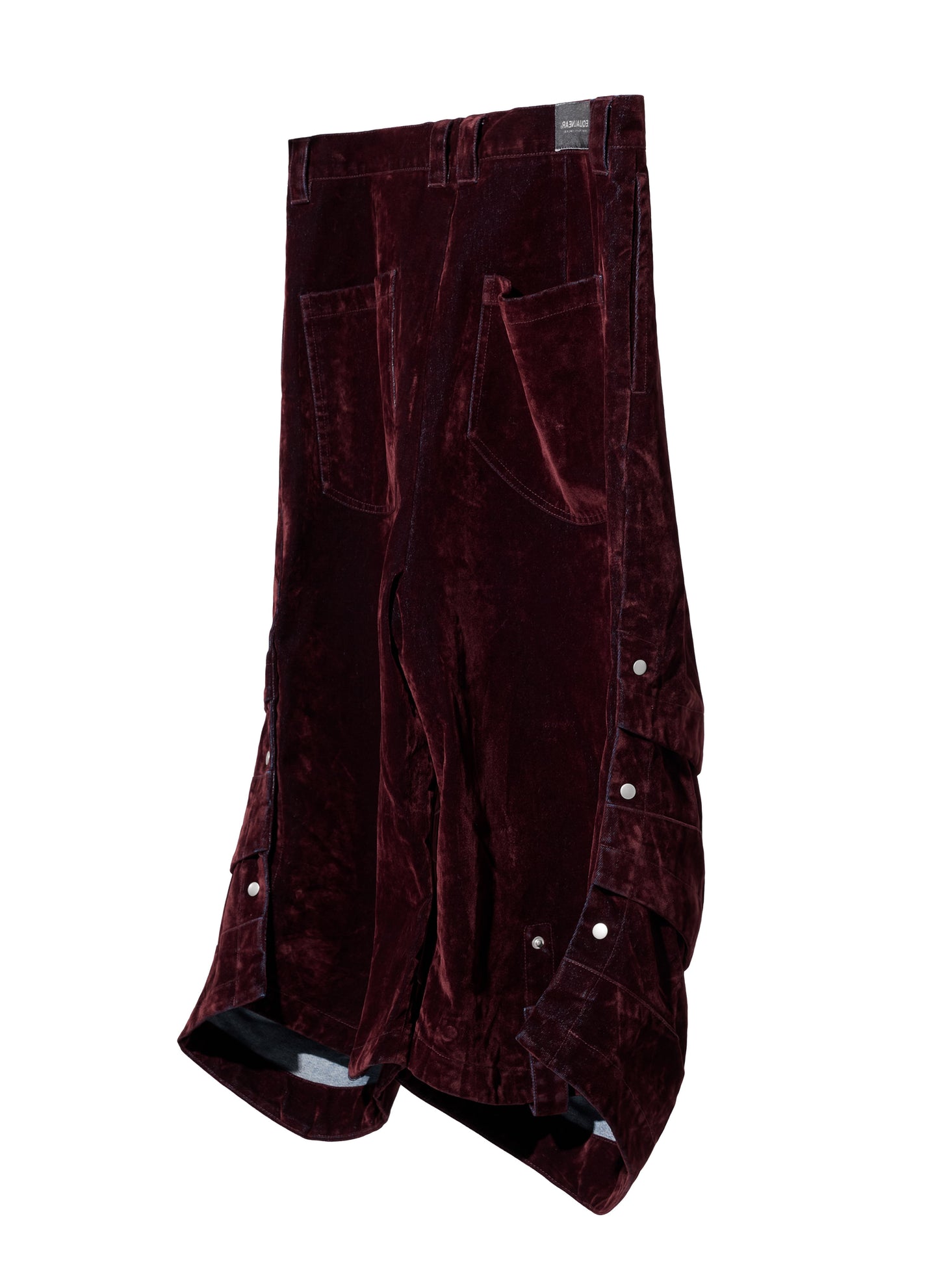 Armor Jorts (Flocked Denim) - Burgundy